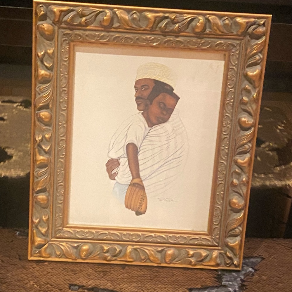 African American print “Father and Son” 11 1/2 in x 13 1/2 in.